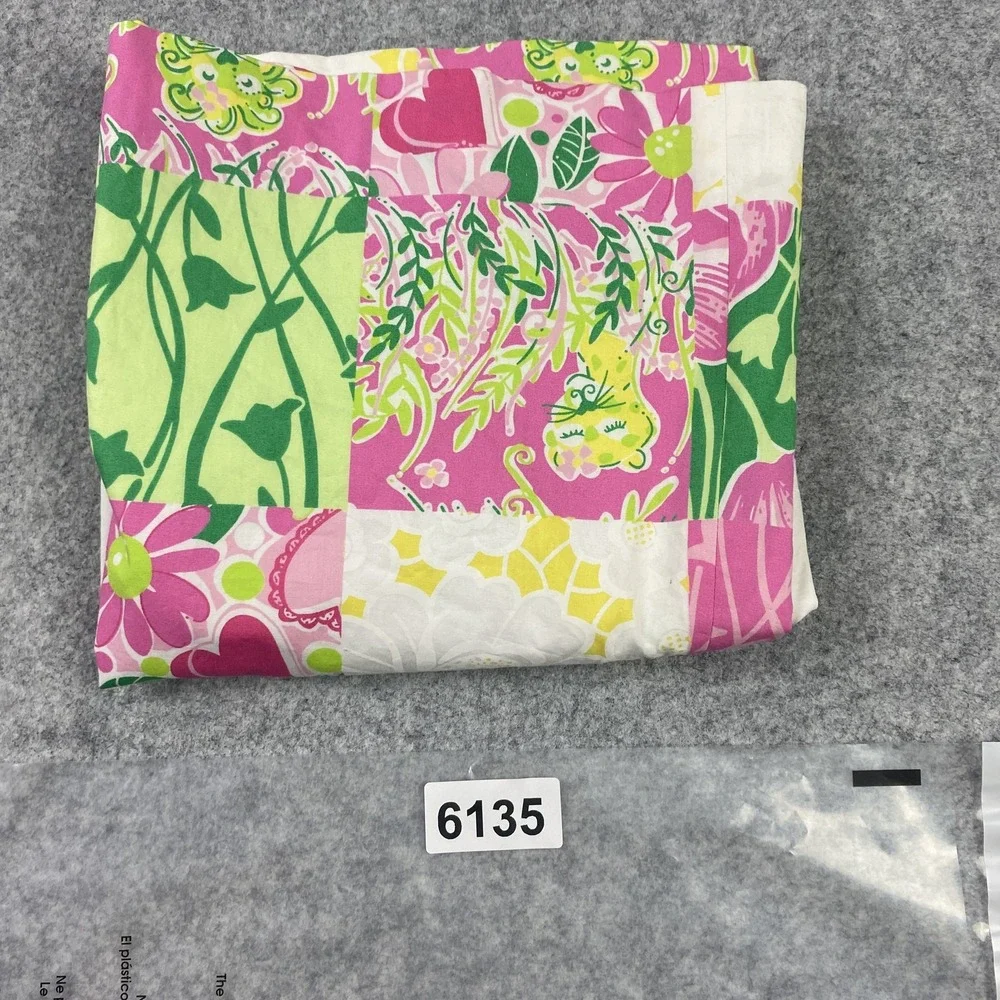 Lilly Pulitzer Skirt Womens 6 Pink Green Patchwork Floral Jungle Cat Print Lined - Picture 13 of 13